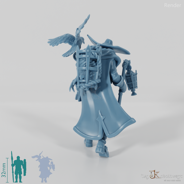 Dr. Corvus, Pestdoktor mit Vogel