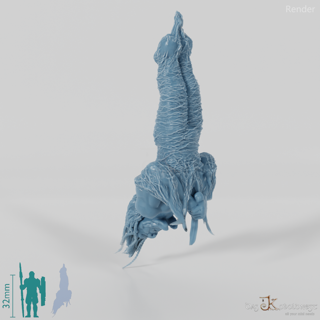 Eingesponnener Zwerg, hängend