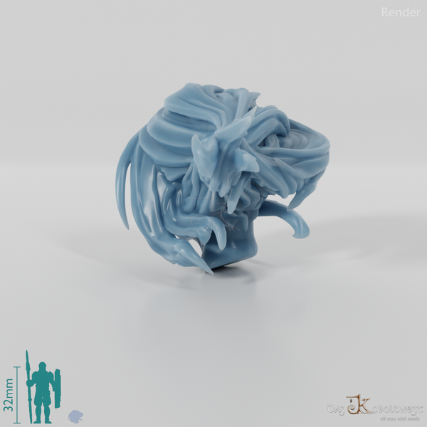 Frauenkopf - Elfin mit halblangen Haaren (Wütend)