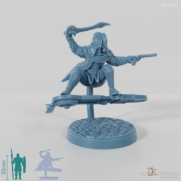 Astralelfen-Surfer mit Maske 03