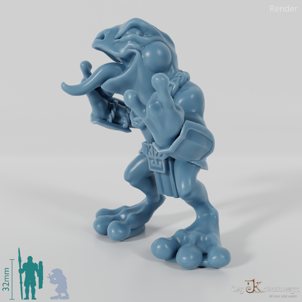 Jubelnder Froschmensch