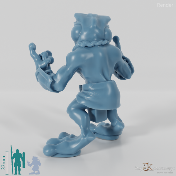 Jubelnder Froschmensch