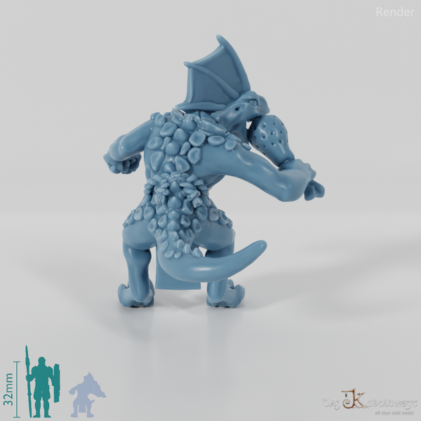 Gespannter Echsenmensch