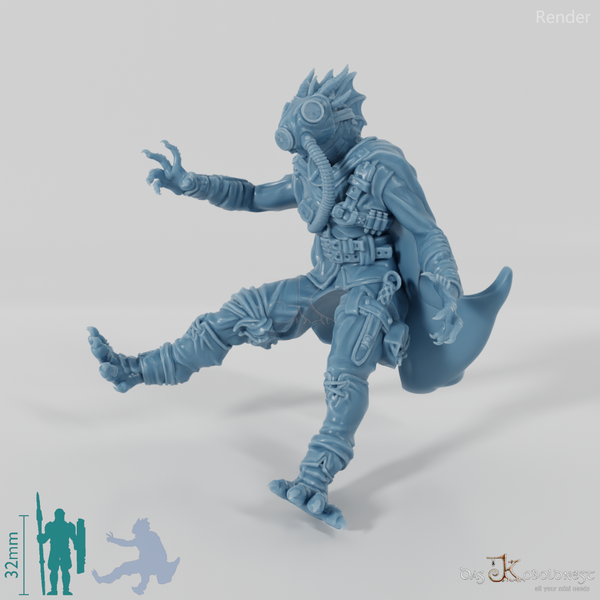 Konala Drax, Dragonborn-Rauchmagierin - Reiterpose