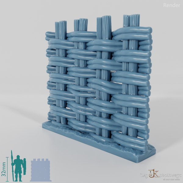 Zaun - Gebogener Flechtzaun