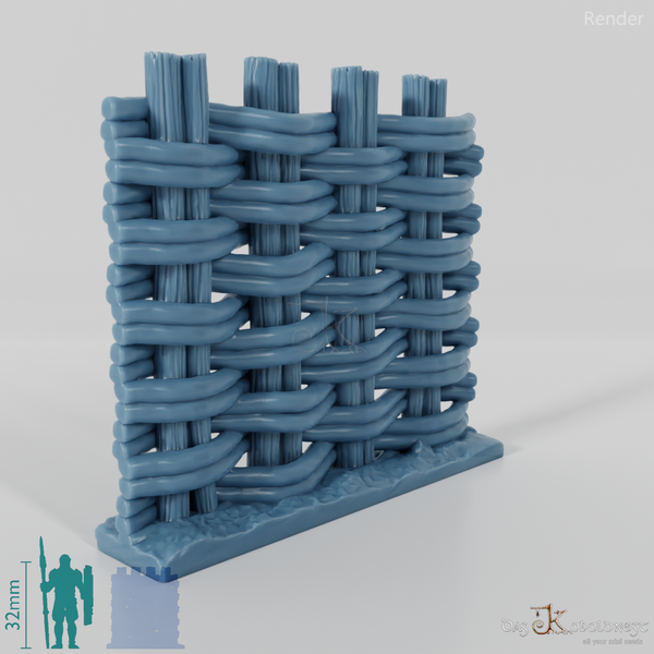 Zaun - Gebogener Flechtzaun