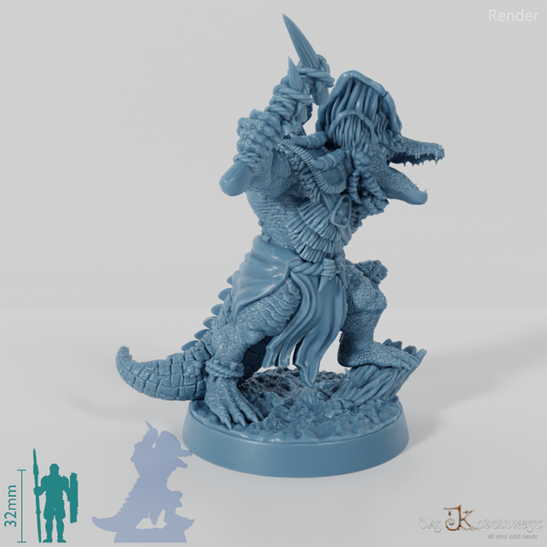 Pilzinfizierter Krokodilvolk-Krieger 01