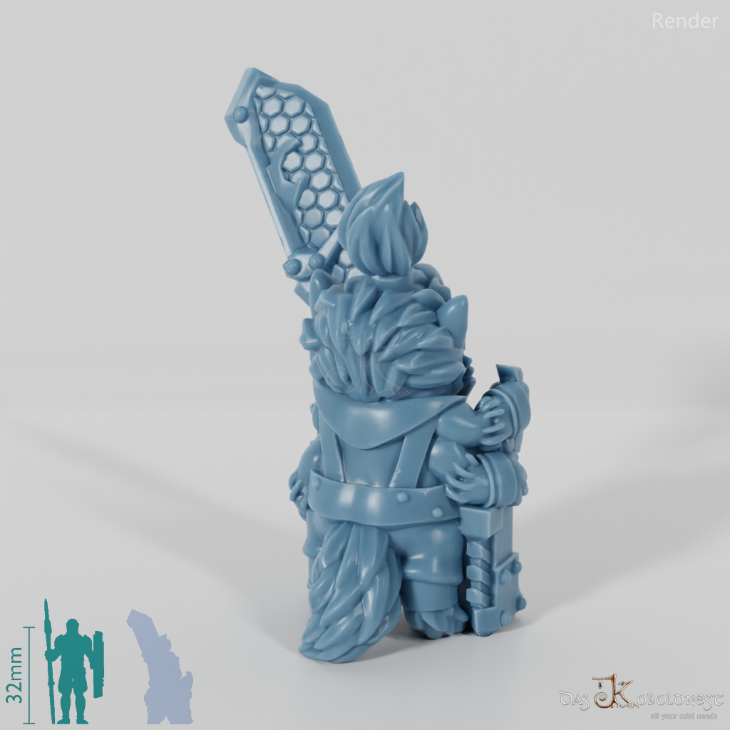 Pelziger außerirdischer Krieger