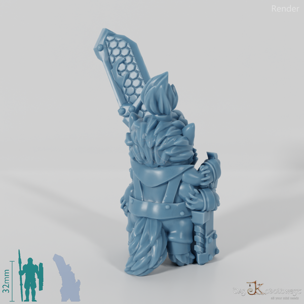 Pelziger außerirdischer Krieger