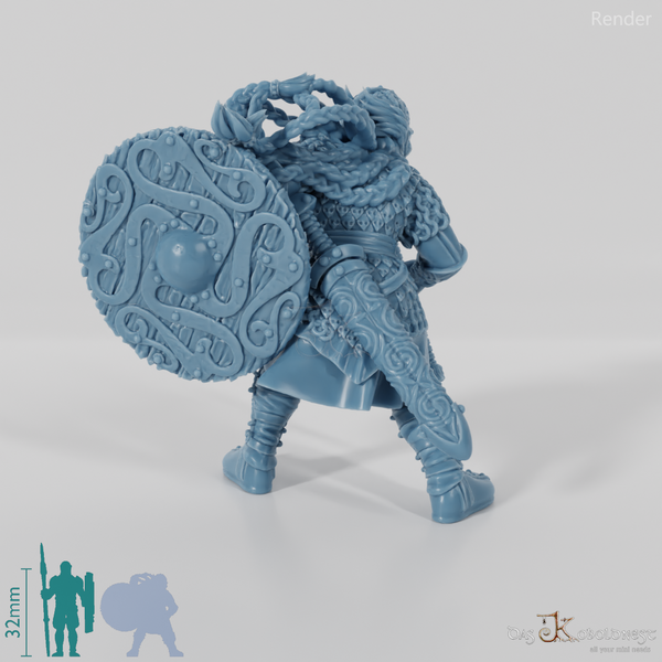 Aidda, Behelmte Anführerin der Schildmaiden