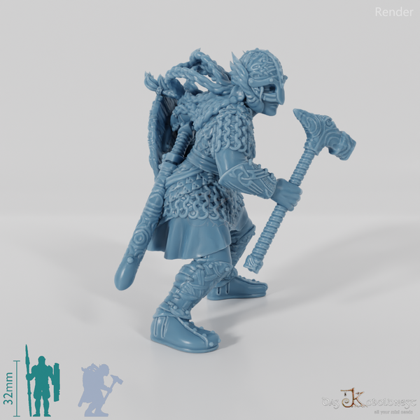 Aidda, Behelmte Anführerin der Schildmaiden