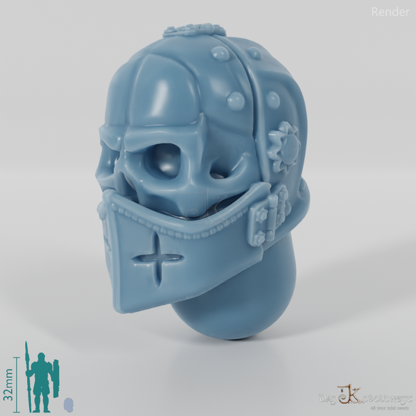 Valiant Battle Mage - Head - Skull B (ohne Augen)