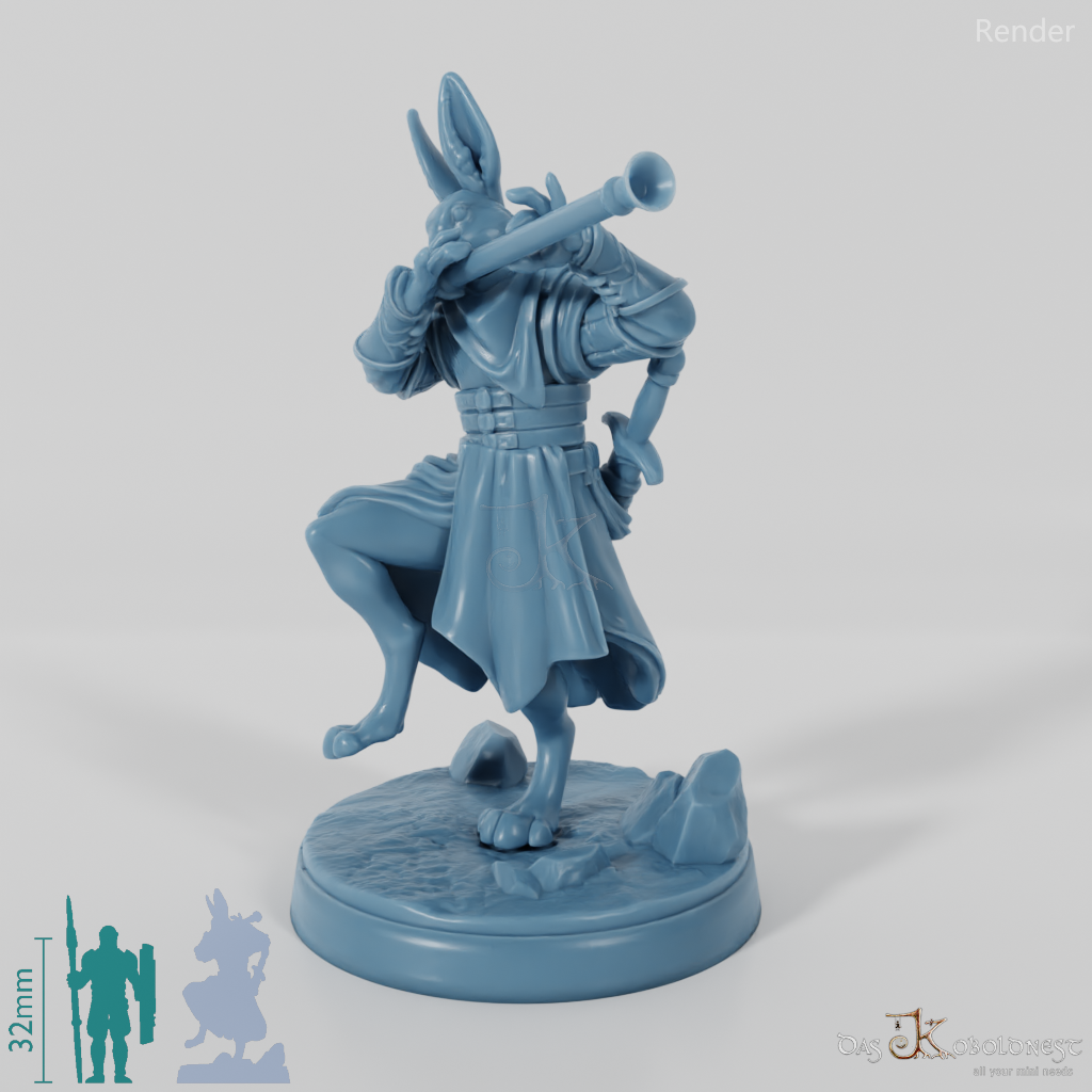 Hasenvolk-Flötenspieler