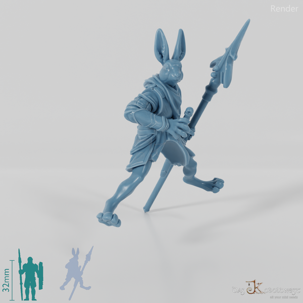 Hasenvolk-Soldat 01 in Reitpose