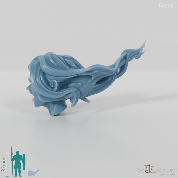 Frauenkopf - Lange wehende Haare