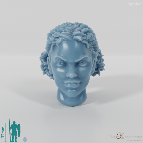 Frauenkopf - Geflochtene Locken