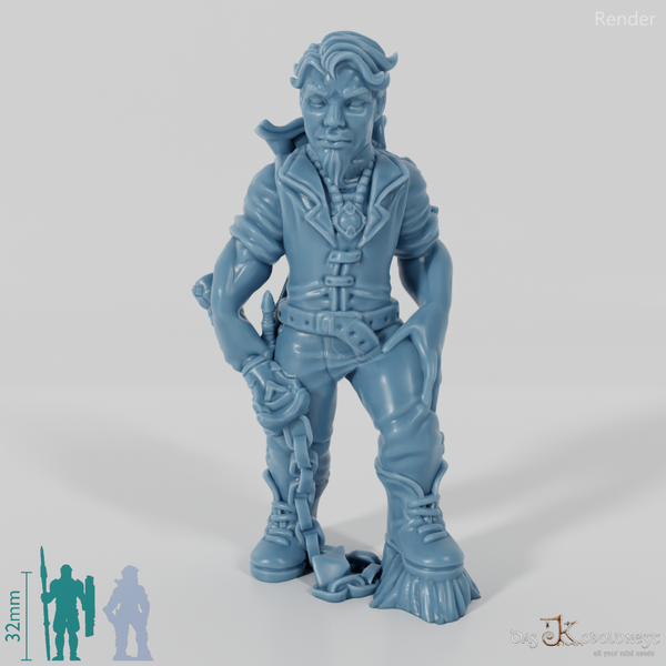 Wolfsjäger mit Armbrust