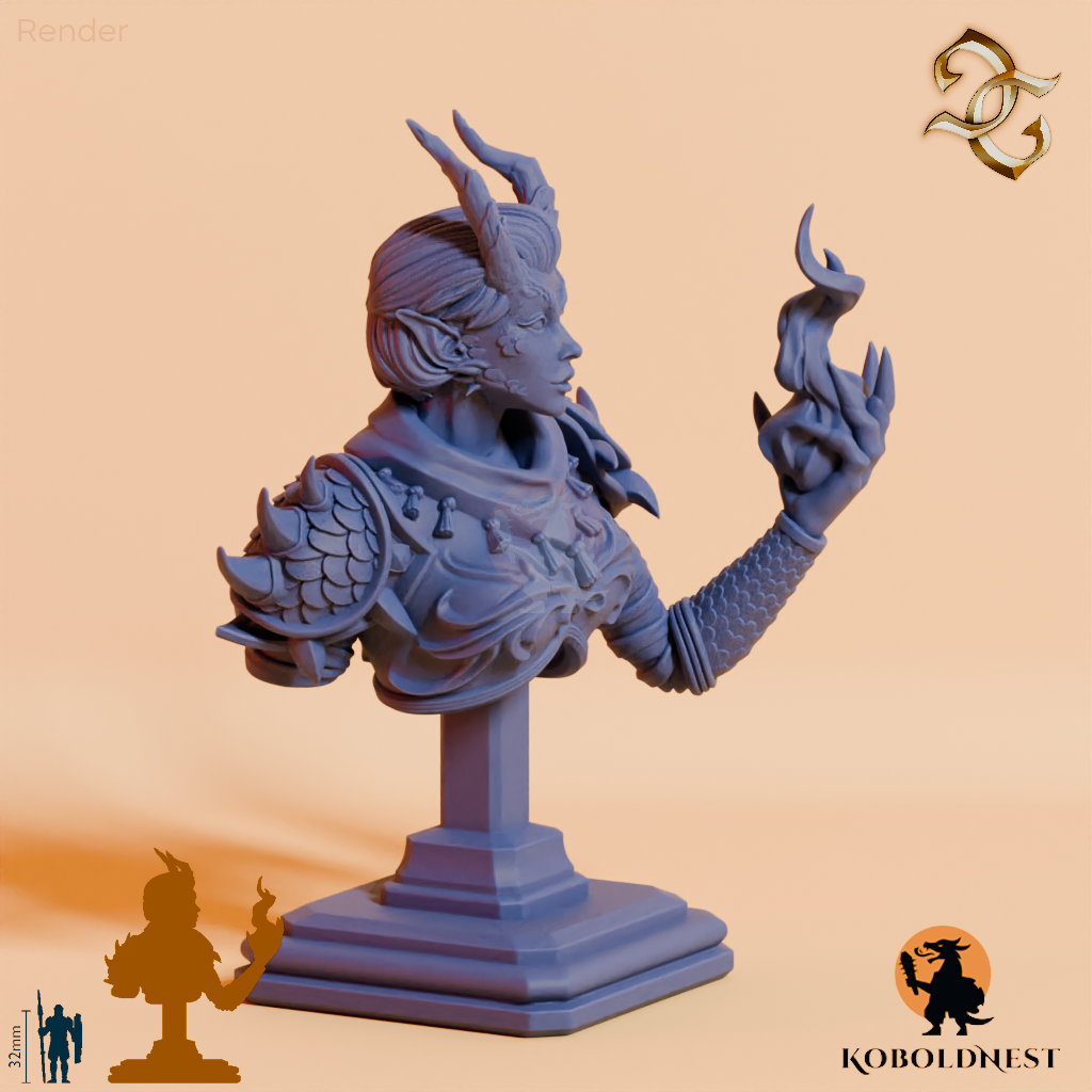 Büste - Iirzetal, Priesterin der Flamme