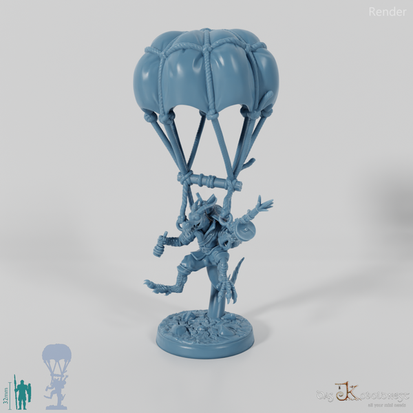 Drachenkobold-Fallschirmjäger mit Gewehr 02