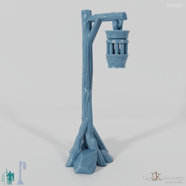 Laterne - Straßenlaterne an Holzmast 05