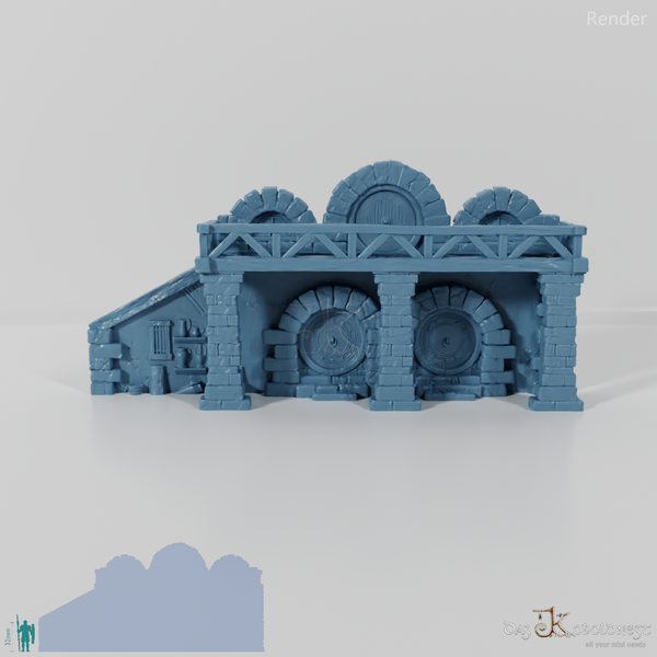 Halblinghöhlenfassade - Mediterraner Haupteingang