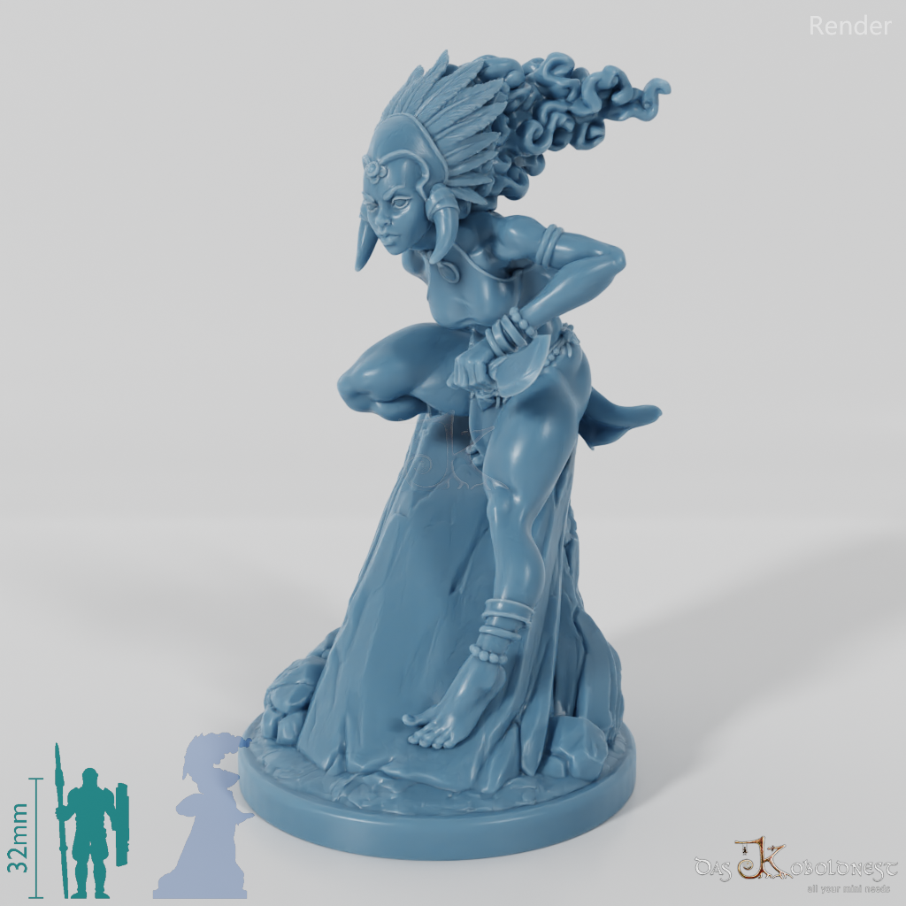 Masina, Inselschurkin mit Beil 01