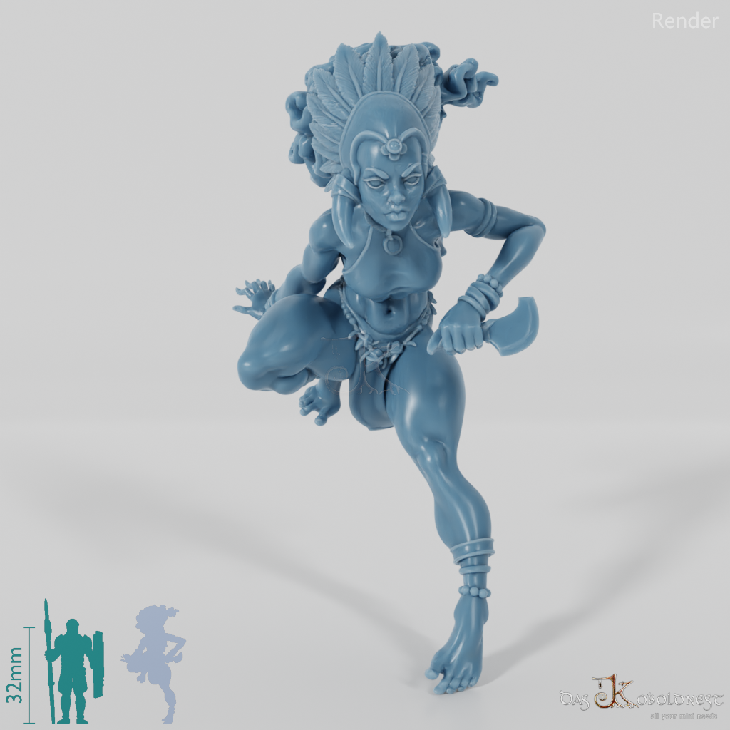 Masina, Inselschurkin mit Beil 01