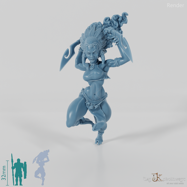 Masina, Inselschurkin mit Dolch 02