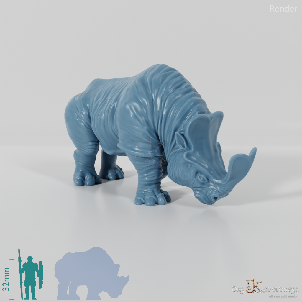 Megacerops 01 - StoneAxe Miniatures