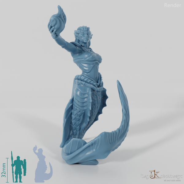 Meervolk mit Muschel und Kurzschwert