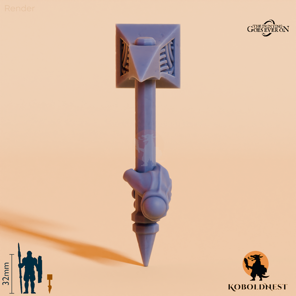 Minenzwerg-Hammer A mit Hand