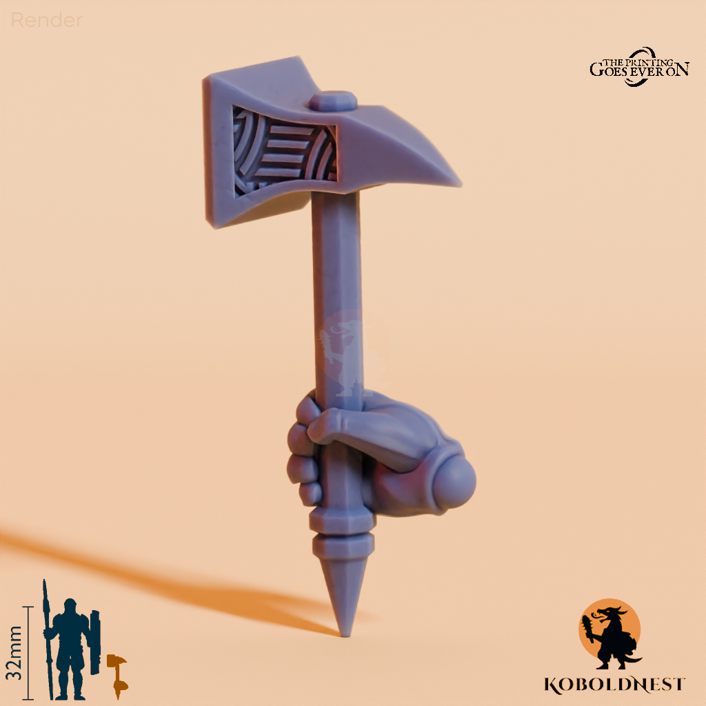 Minenzwerg-Hammer A mit Hand