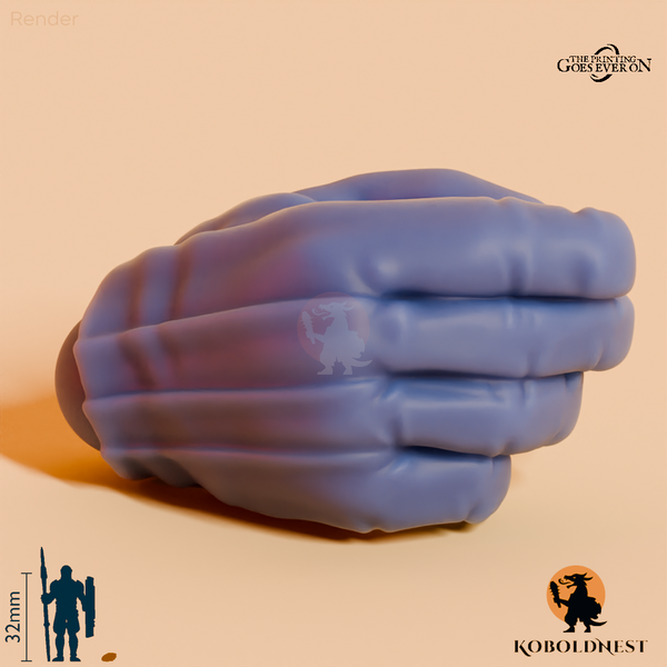 Minenzwerg-Hand, entspannt B