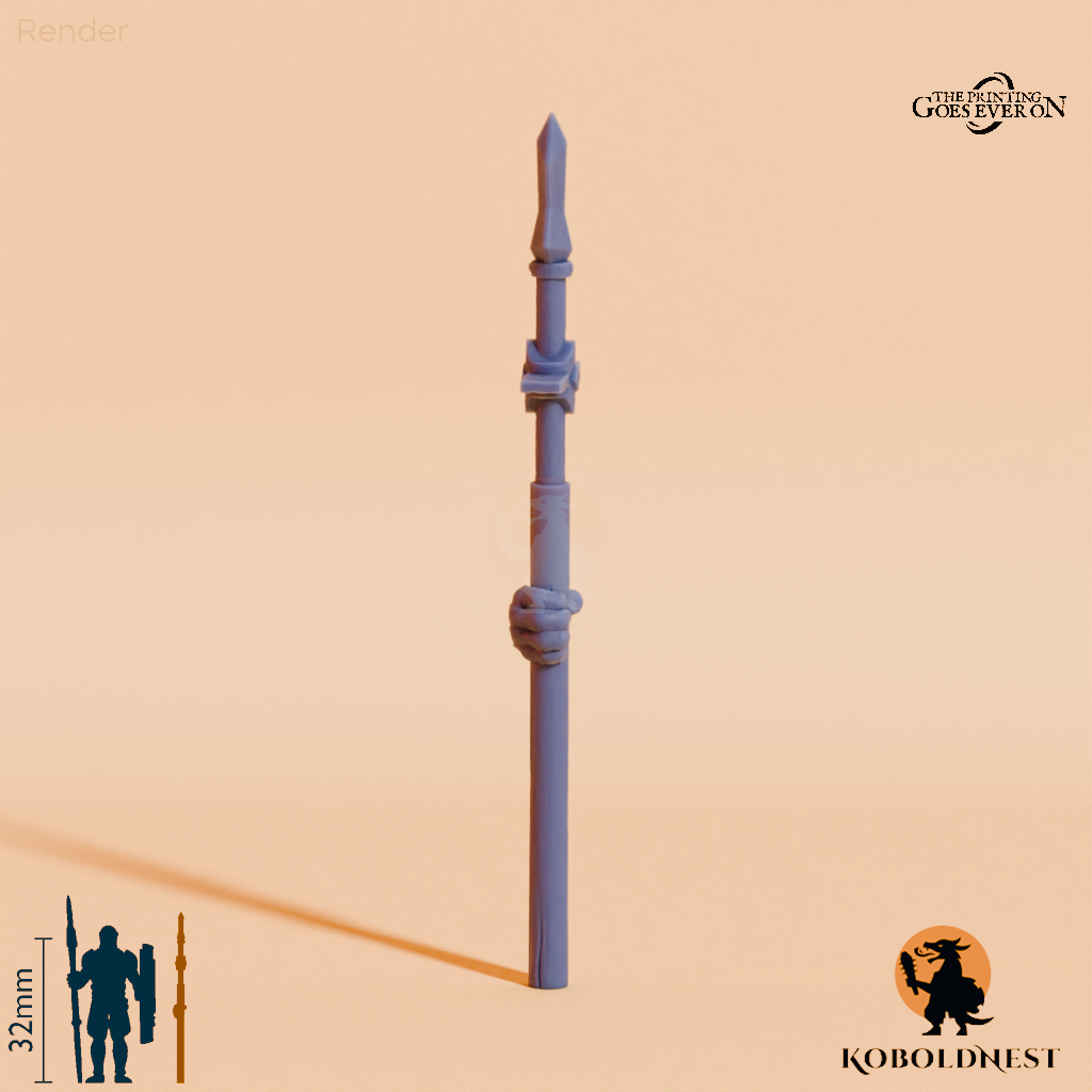 Minenzwerg-Speer D mit Hand