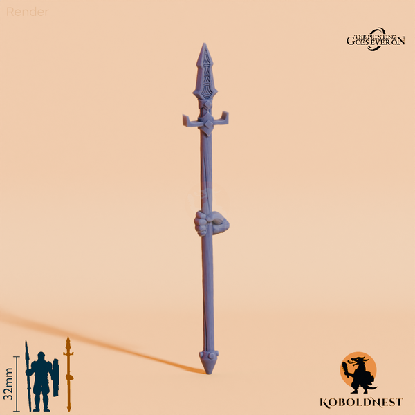 Minenzwerg-Speer E mit Hand