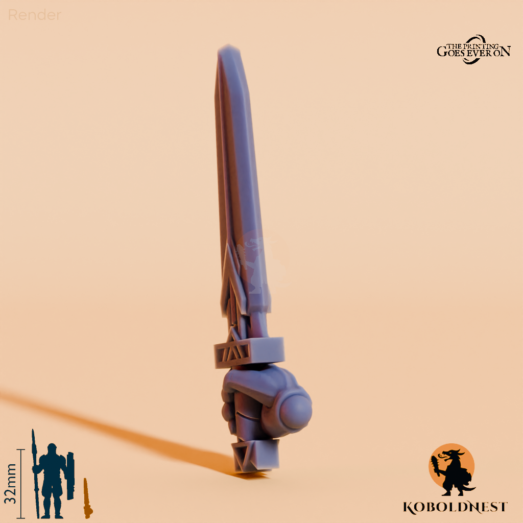 Minenzwerg-Schwert C mit Hand