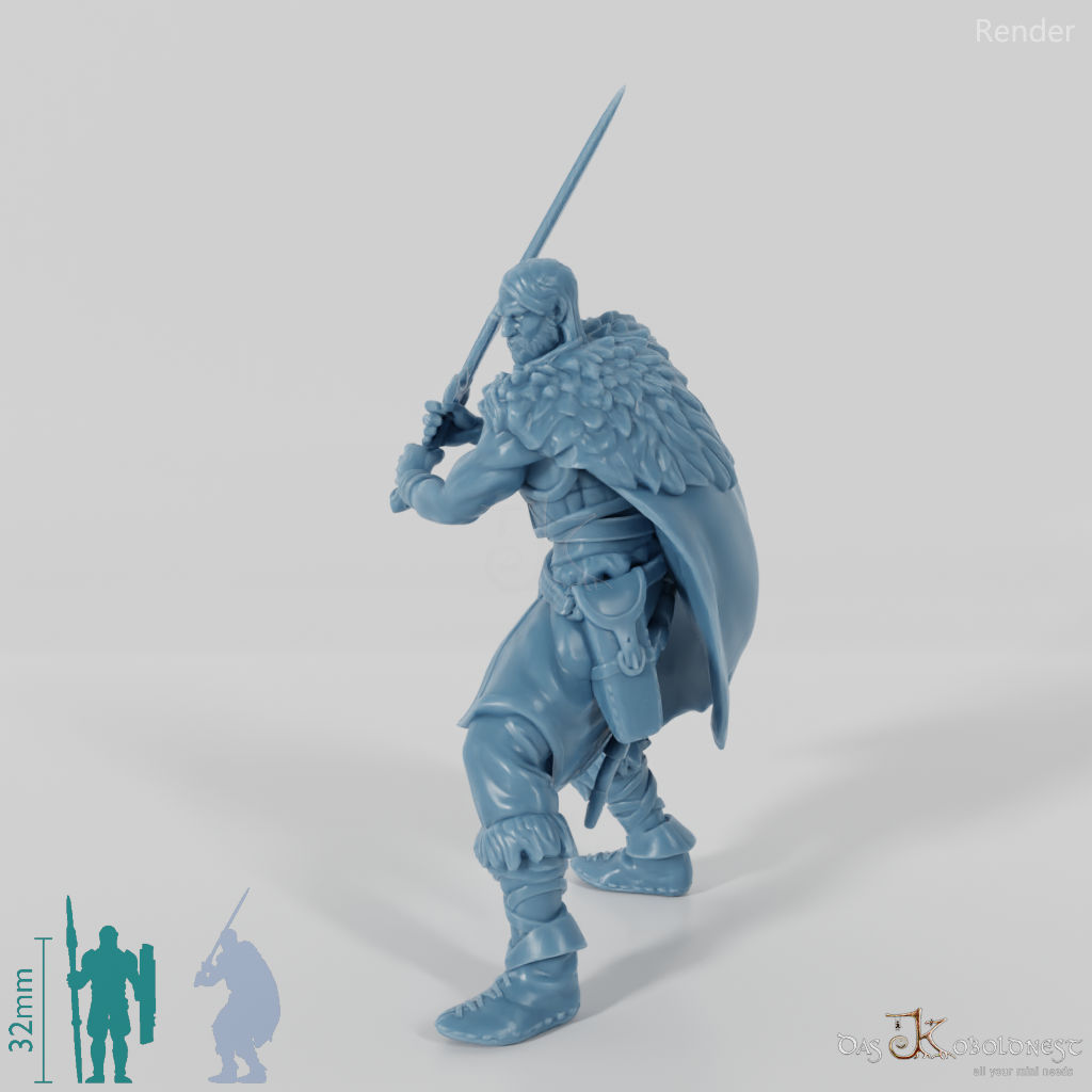 Wylder, Monsterjäger in Verteidigungshaltung