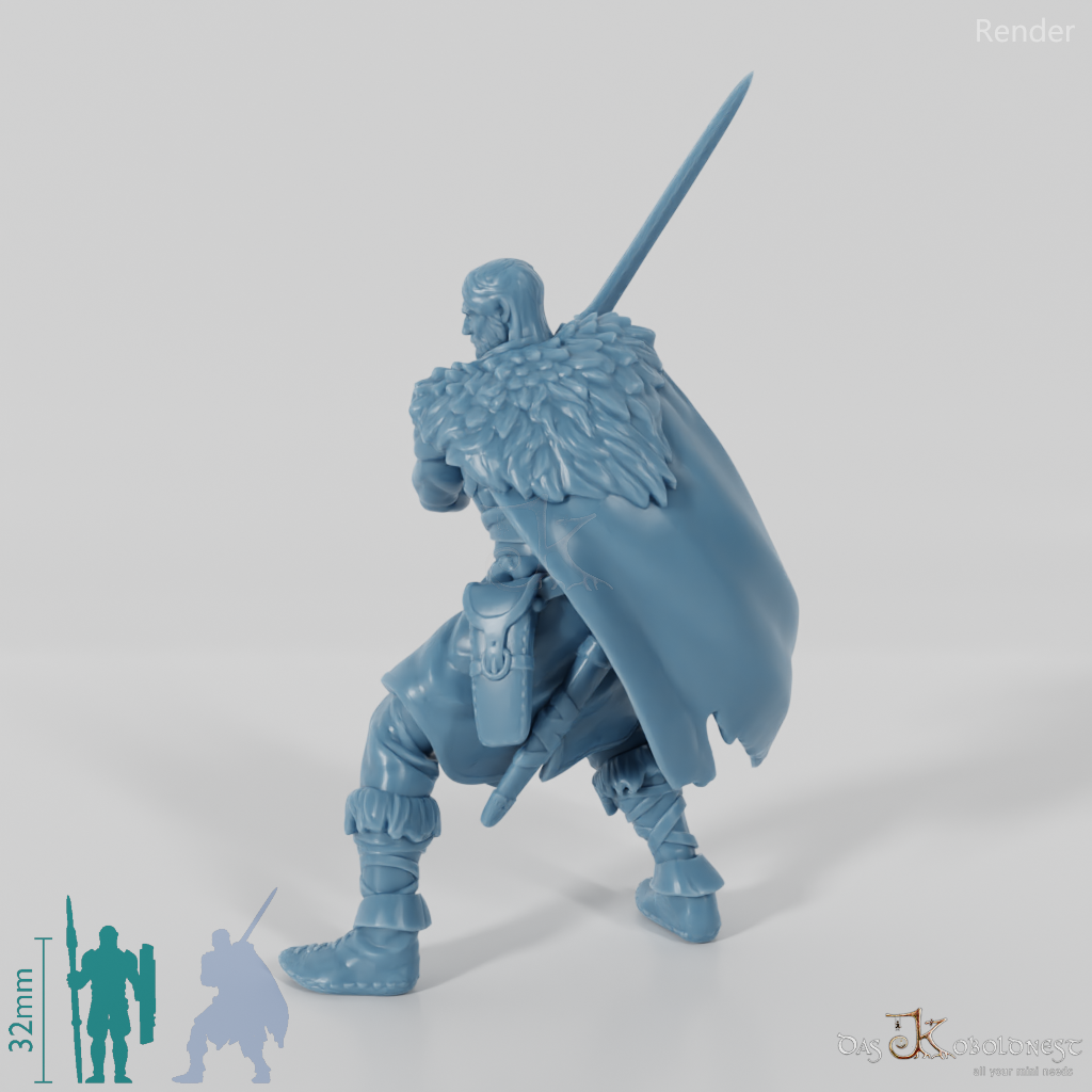 Wylder, Monsterjäger in Verteidigungshaltung