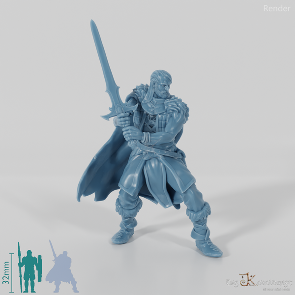 Wylder, Monsterjäger in Verteidigungshaltung