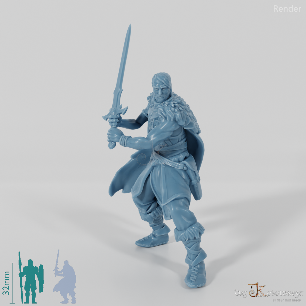 Wylder, Monsterjäger in Verteidigungshaltung