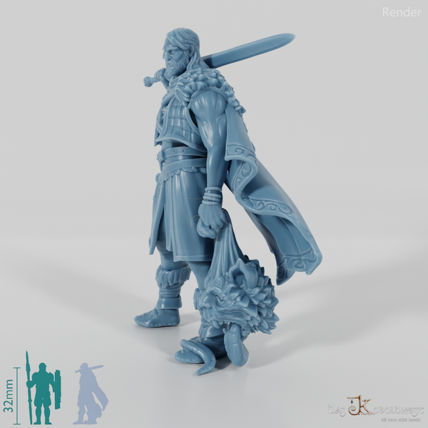 Wylder, Monsterjäger mit Trophäe