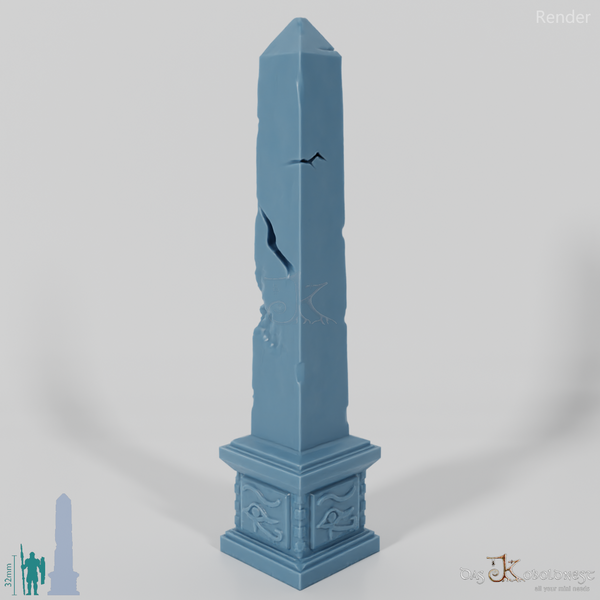 Beschädigter Obelisk