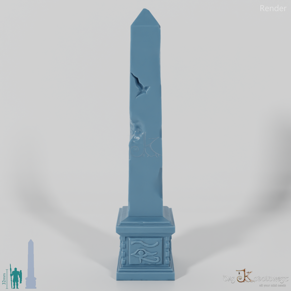 Beschädigter Obelisk