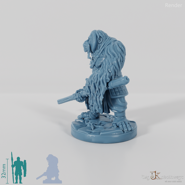 Batu, Affenvolk-Barbar mit Kampfstab