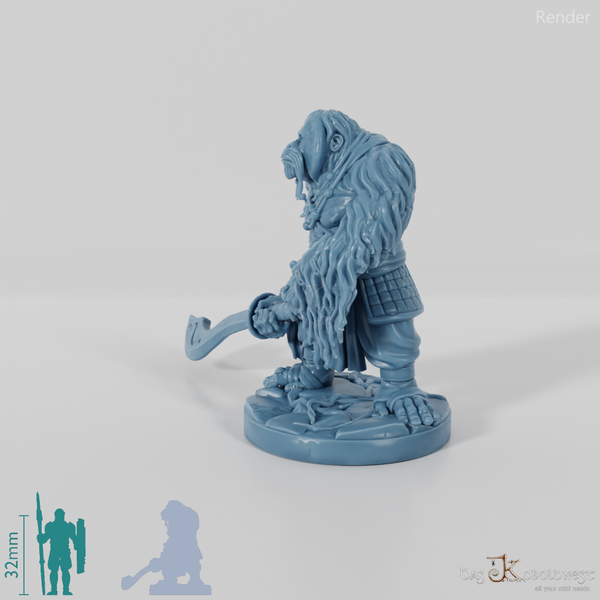 Batu, Affenvolk-Barbar mit Zweihänder