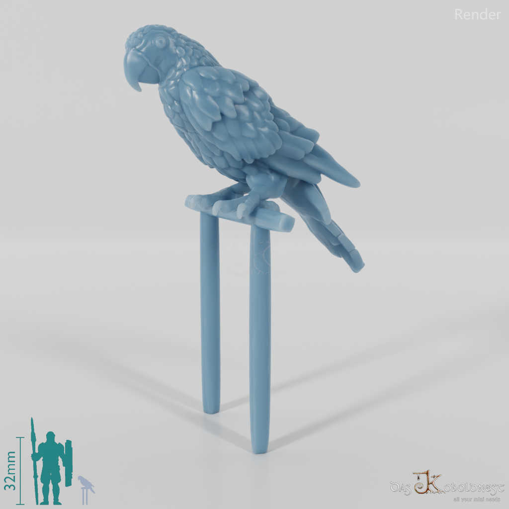 Papagei - Papagei 02 mit Sitzstange