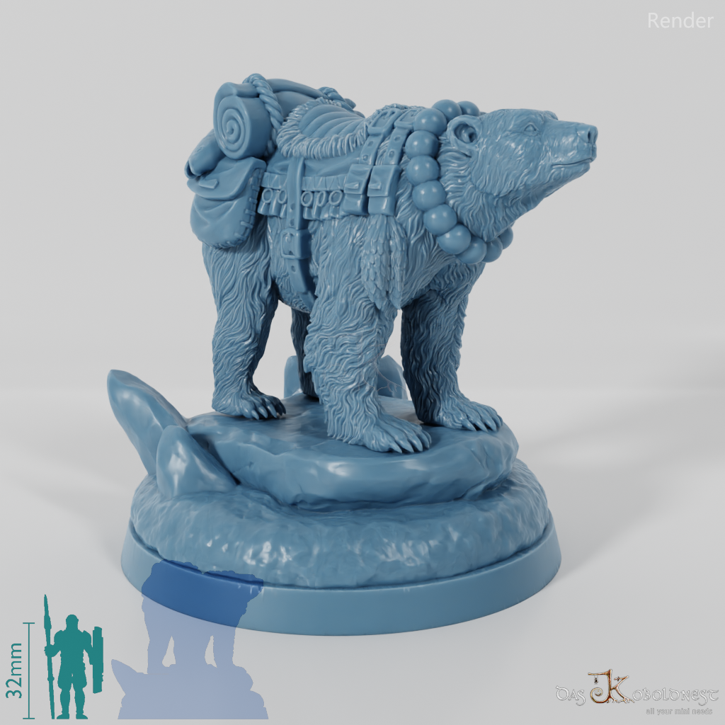 Kenu, gesattelter Eisbär