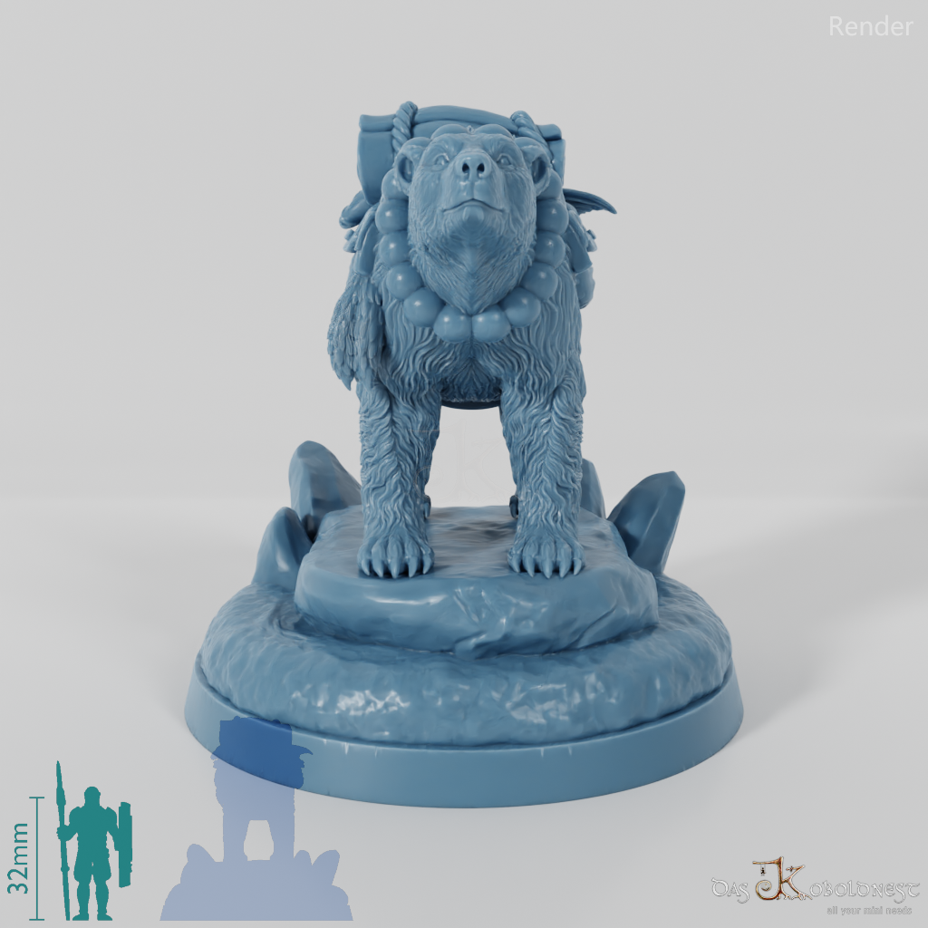 Kenu, gesattelter Eisbär