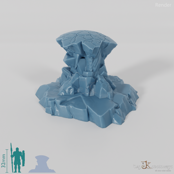 Zerbrochene Steinkugeln