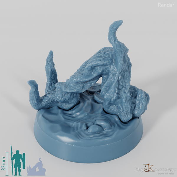 Knorrige Weidenwurzel im Wasser (Base)